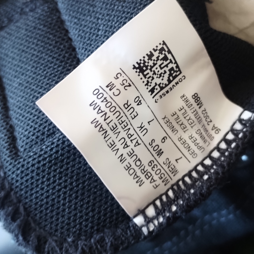 Converse All Star Chuck Taylor Black On Black Unisex M7 W9 - Picture 7 of 13